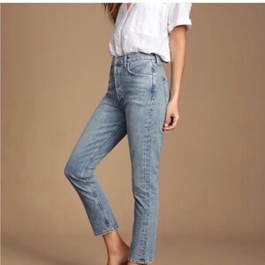 Agolde Riley jeans  straight leg, high-rise button fly
